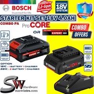 Bosch 1x / 2x 18V ProCORE 4.0Ah  / 18V EXPERT 4.0Ah Battery Combo ( 1x GAL18V-40 Charger ) FAST CHAR