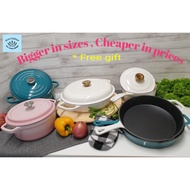 Enamel Cast Iron High Quality Casserole, Sauce Pot, Skillet, Dutch Oven [[ Sync Cullinar ]] - 19cm/22cm/25cm/26cm/30cm.