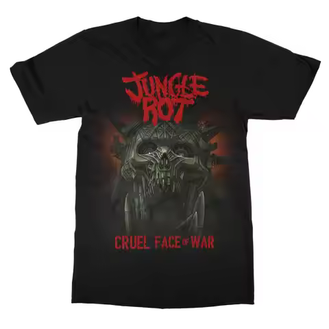 Jungle Rot Cruel Face of War Band T-Shirt 100% Cotton Graphic Tee Men Women Summer Streetwear Top