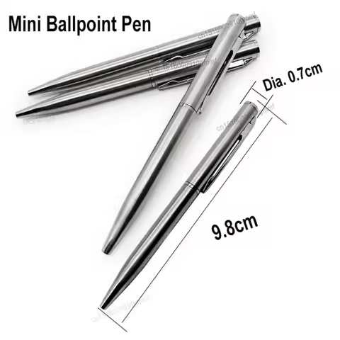 3/5/10/20/30/50Pcs Set Mini Small Metal Clip Ballpoint Pen 0.7mm Tip Office School Pocket Size Signa