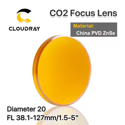 Cloudray ZnSe Focus Lens Dia. 20mm FL 38.1-127mm 2.5" for CO2 Laser Engraving Cutting Machine by Oth