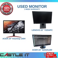 HP DELL AOC BENQ SAMSUNG Acer Lenovo 27" 24" 22" 23.8" 21.5" Monitor Full HD - 1080P / 240HZ - Used