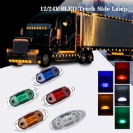 [BlF] 1Pc 12V 24V Auto 6LED Signal Lights Side Marker Trailer Tru Signal Lamp Multifunctional Waterp