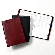 手帳 2026 年 4 月開始 A5 B6【週月曆】獨立式月週曆 經典皮革封面 人造皮革