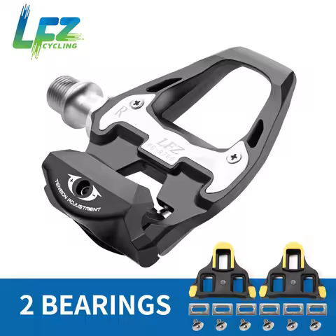 LFZ Road Pedal Self-lock Pedal 2 Bearings Compatible With SPD-SL Include Cleats glass fiber Pedal Ul