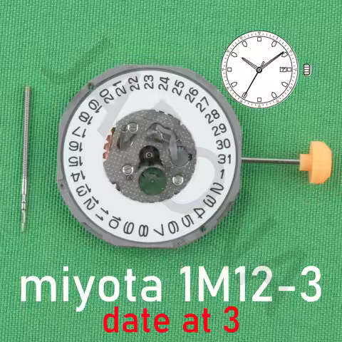 MIYOTA 1M12 MOVEMENT Watch Quartz Movement 1M12D-3 Movement Japan three Hands Date at 3 1m12d watch