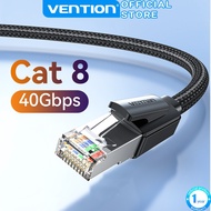 Vention Cat8 Ethernet Cable Fast Speed 40Gbps SFTP Cotton Braided RJ45 Cable For Router Laptop TV