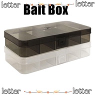 LETTER Luya Fishing Gear Box, Hangable Plastic Bait Box,  Transparent 5 Grids Fishing Tool  Fishing