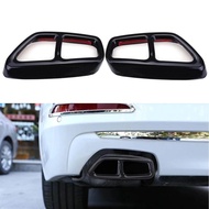 Stainless Steel Car Rear Dual Exhaust Muffler Pipe Cover Trim Exhaust Muffler Panel For-BMW 5 Series