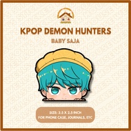 Anime KPop Demon Hunters Saja Boys Baby Vinyl Waterproof Matte Peeker Sticker
