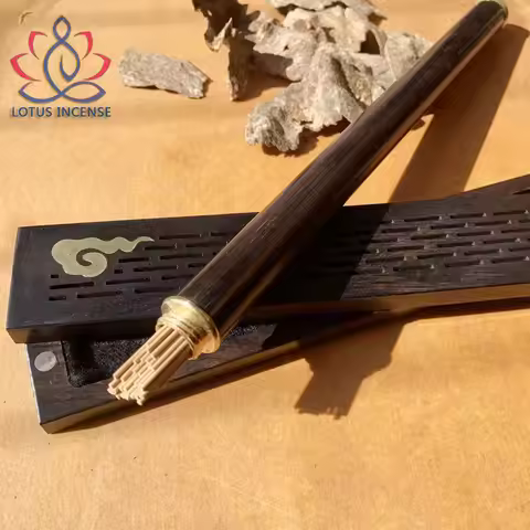 Natural Blackwood Burner set with 45pcs Vietnam Cambodian oud incense stick Travel Burner Sets Car B
