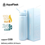 AQUAFLASK(32oz)PowderBlue 22oz 32oz AQUA FLASK Wide mouth Vacuum Insulated Stainless Stee glass