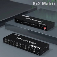 4K 60hz HDMI 6x2 Matrix 6 IN 2 OUT HDMI Switch Splitter 4K 4x2 2x2 HDMI Matrix Video Converter for P