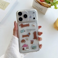 พร้อมส่ง เคสใสกากเพชร พร้อมสติกเกอร์ สำหรับรุ่น ไอโฟน 17 17Air 17pro 17proMax เคส DIY  รุ่น  i11 i12