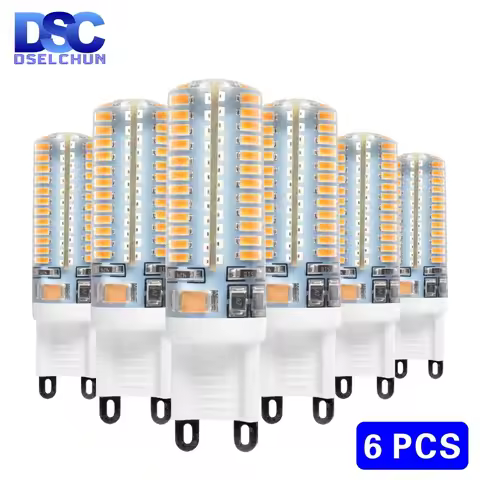 6pcs/lot G9 LED 3W 4W 5W 6W 220V-240V LED G9 Lamp Led bulb SMD 2835 3014 LED G9 Light Replace 30W/60