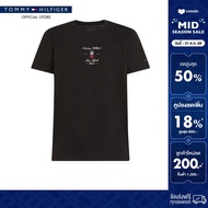 Tommy Hilfiger เสื้อยืด ผู้ชาย รุ่น MW0MW39623 BDS - สีดำ ทรง Regular