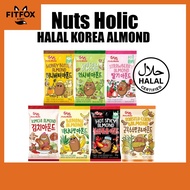 Nutsholic Korean Almond Halal Snack 7 Flavors / Kimch, Honey Butter Almond, Strawberry Almond, Banan