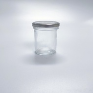 12 pcs Cylinder glass spice jar with tin lid for food storage (120ml) candle jar glass thick clear