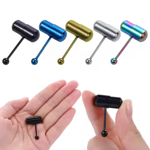 Steel Vibrating Barbell Titanium steel Tongue Piercings Vibrating Tongue Nail Tongue Ring Body Jewel