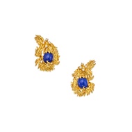 Cartier, Aldo Cipullo Vintage Gold, Lapis Lazuli and Diamond Earclips