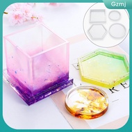 Gzmjb Transparent Coasters Cement Candle Tray Flower Pot Base Silicone Mold