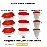 ONE SET OF 9 pcs (6 Bowls + 6 Cups) Ramen Bowls - japanese plastic Ramen Cups