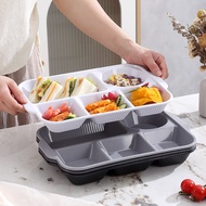 Plastic Dinner Plate Breakfast Divider Plate Student Canteen Rice Plate Fat Reduction Light Food Wei