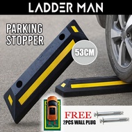 53CM Rubber Curb Parking Block Wheel Stopper Carpark Floor Speed Hump Stopper Penahan Tayar Parking