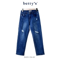 Betty's (41) Washed Brushed Straight Stretch Jeans (Blue)