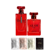 Madame Fin น้ำหอม Sensuous2025 1 ขวด + น้ำหอมglam2025 undefined ขนาด50ml. 1 ขวด +โลชั่นขนาดพกพา 10ml