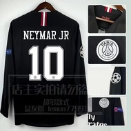 Football Jersey 18-19 Paris Home Long Sleeve Black Nemal No. 10 Football Jersey Retro Football Jerse