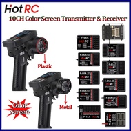 HOTRC CT-10B CT10B 10CH Color Screen Remote Control 2.4G 4CH/6CH/8CH/10CH Receiver For RC Car Ship B