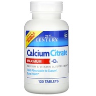ลอตใหม่ Exp04/2026 ส่งไว! 21st Century Calcium Citrate Maximum + D3