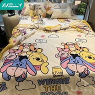A Pure Cotton Surface B Cartoon Happy Faly Winnie the Pooh Summer Quilt Four-Piece Set Thin Air Cond