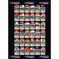 Flag suitcase sticker / luggage sticker / boardingpass sticker / boardingpass suitcase sticker / fla