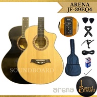 ARENA JF-39EQ4 Acoustic Electric Guitar with Full Guitar Setup and Accessories