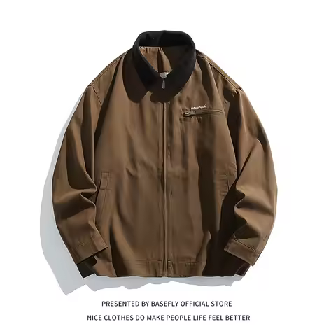 Autumn Spring Old School Solid Letter Embroid Pocket Denim Jean Jacket Men Baseball Bomber Women Var