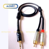 3.5mm audio cable to 2 av heads 1m, 2m long
