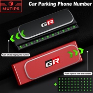 Toyota GR Car Temporary Parking Phone Number Card Magnetic Number Plate Holder For 86 Yaris Vios Cor