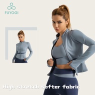 FUYOGI Jacket Workout Clothes Yoga Sports Wear Active Gym Women Shirt Top Fast Drying Outdoor