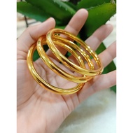 375 Gold Smooth Adult Bracelet SET 18K/