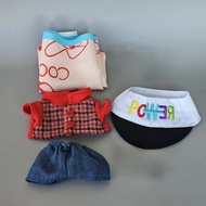 Labubu GD×labubu Quần Áo Búp Bê Đỏ Kẻ Caro Mới Quần Áo Búp Bê Thời Trang Punk Polyester Vải Búp Bê C