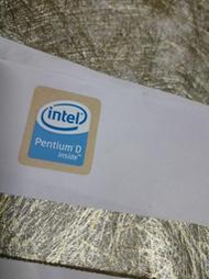 【歡迎 賣場多項合併寄】【全新/庫存】英特爾 Pentium D Logo貼紙 CPU貼紙(大約2006年老東西)