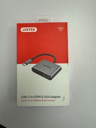 Unitek USB-C to HDMI &amp; VGA轉頭 Adapter