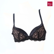BSC Lingerie Lace Sexy Underwear Show Back Pattern Front Hook Bra With Frame-BB4369 BL