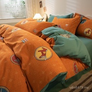 Dormitory Sheet Grinding Ecological Wool Three-Piece Set New Style Pure Cotton Four-Piece Set 2025 P