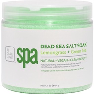 BCL SPA Dead Sea Salt Soak Deep Detox Lemongrass + Green Tea 16oz