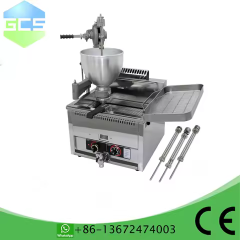 Gas Type 3 Shape Donuts Frying Machine – 35L Commercial Donut Ball Fryer Doughnuts Ring Mochi Ball S