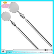 2x Universal Automotive Maintenance Inspection Mirror Folding Telescopic Reflector Welding Chassis I