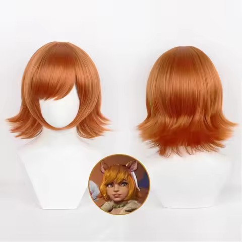 Anime Squirrel Girl Cosplay Wigs 38cm Short Hair Squirrel Girl Costume Heat Resistant Synthetic Hair